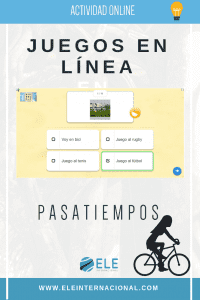 Juegos online para aprender español. Online games to learn Spanish. Juegos con vocabulario