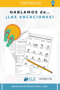 Actividad para trabajar vocabulario y expresión oral. Las vacaciones. #spanishlesson #vocabularioespañol