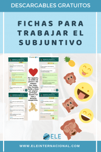 Fichas con emojis en clase de español. Trabajando con el subjuntivo. Gramática en clase de ELE. #claustrodeig #teachmoreSpanish