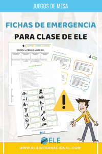 Fichas para trabajar en clase de ELE. Fichas de emergencia para clase de español. #materialesparaclase #profedeele #spanishteacher