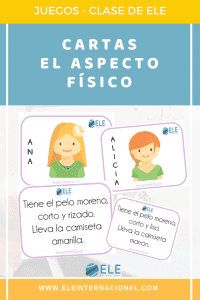 Juegos para practicar descripciones físicas. Cartas para aprender a describir en clase de ELE. #spanishteacher #profedeele