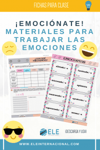 Actividades para trabajar emociones en clase de español. #inteligenciaemocional Fichas y tarjetas perfectas para tus clases.
