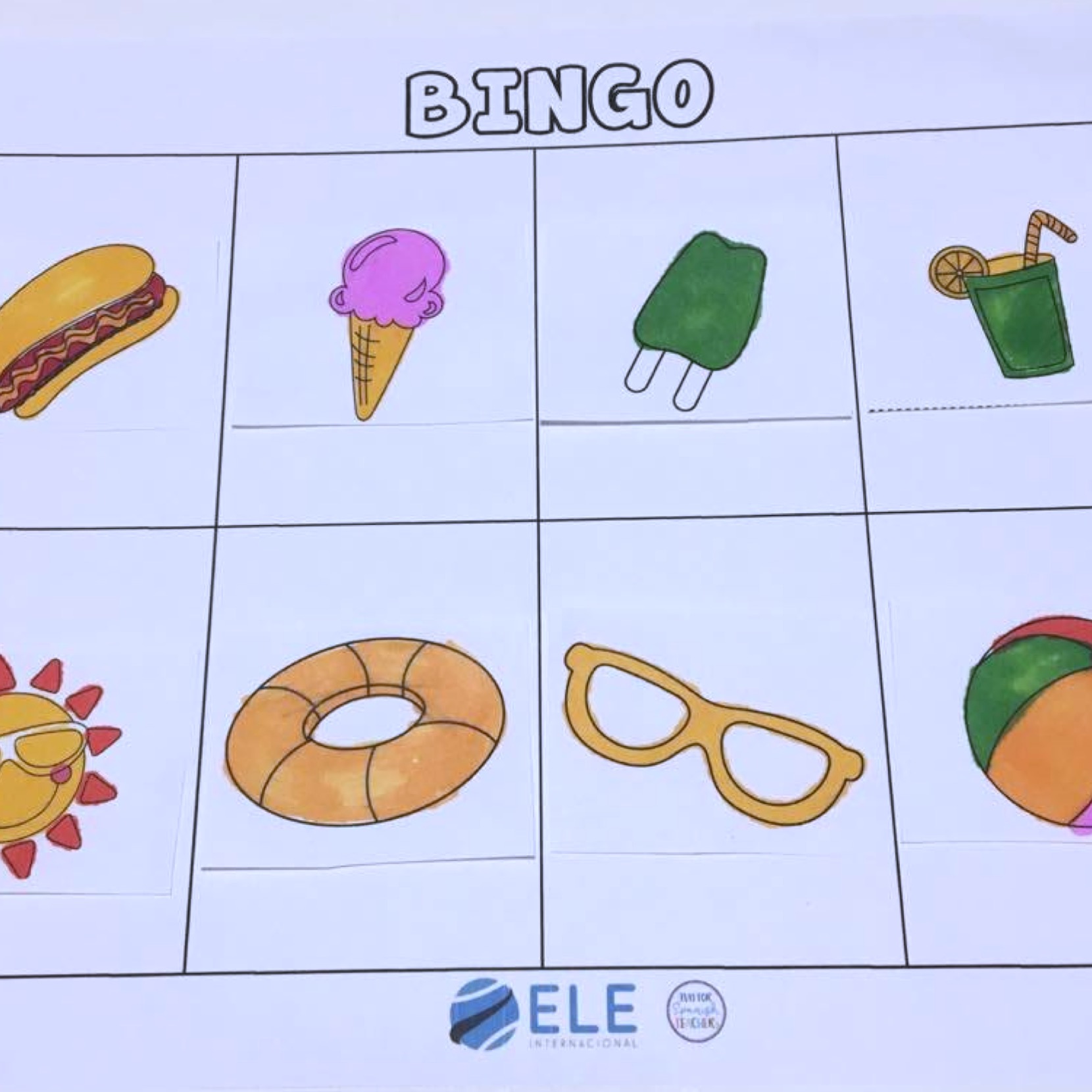 En honor escribir ducha Crea tu propio bingo para el fin de curso - ELE para niños -  ELEInternacional