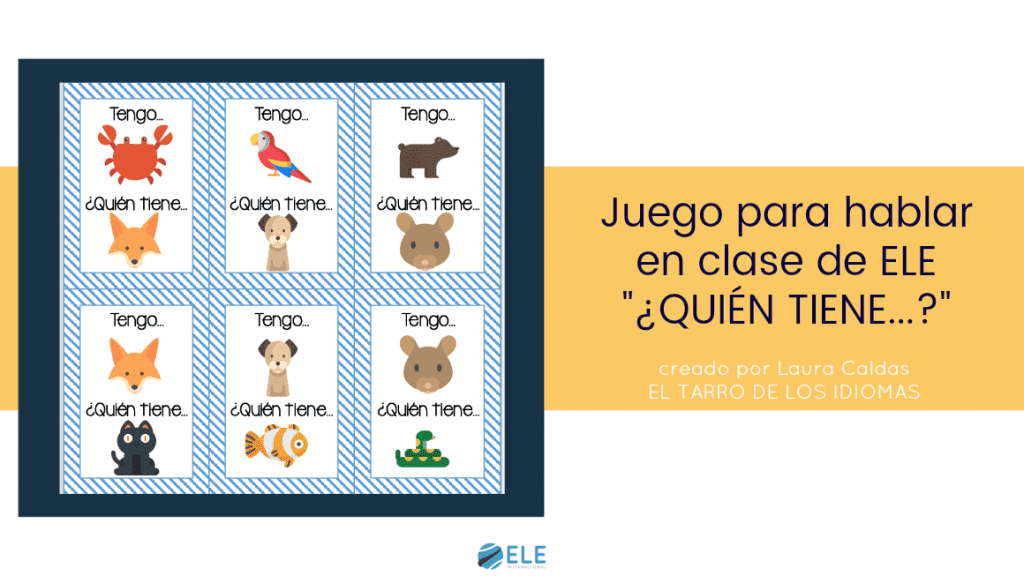 Juego de cartas, tengo quién tiene. Juego para hablar en clase de español. #teachmorespanish #spanishteacher