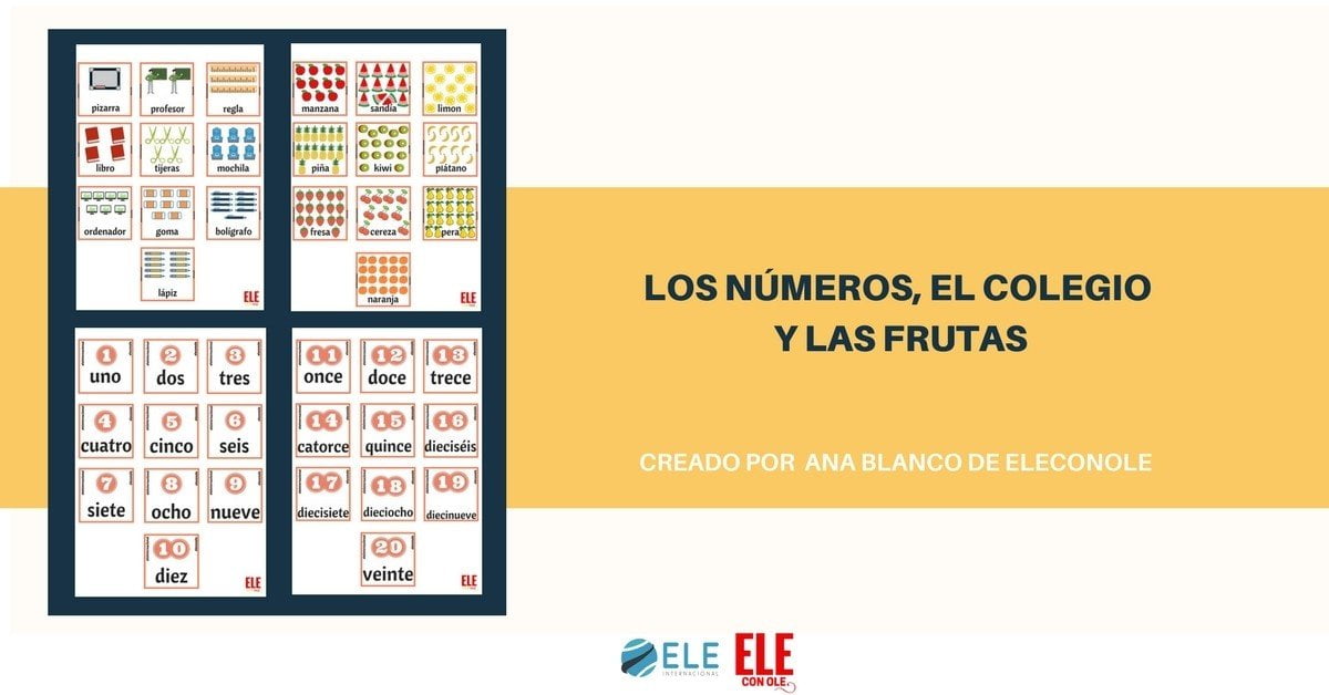 Aprender los números en clase de español. Juego para aprender a contar y conocer vocabulario. #spanishteacher #materiales