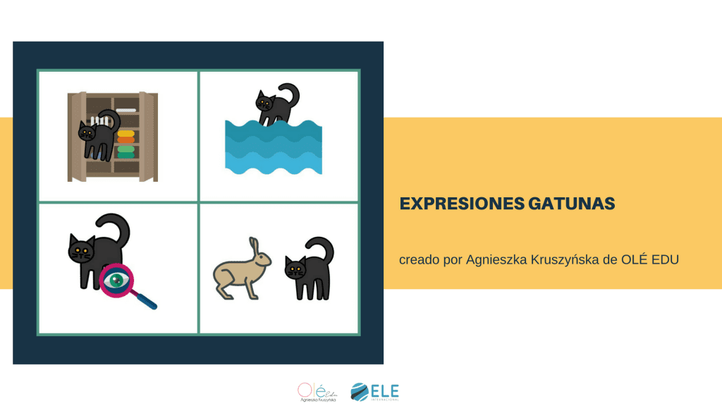Frases hechas con gatos en español para clases de ELE. #vocabulary #spanishteacher