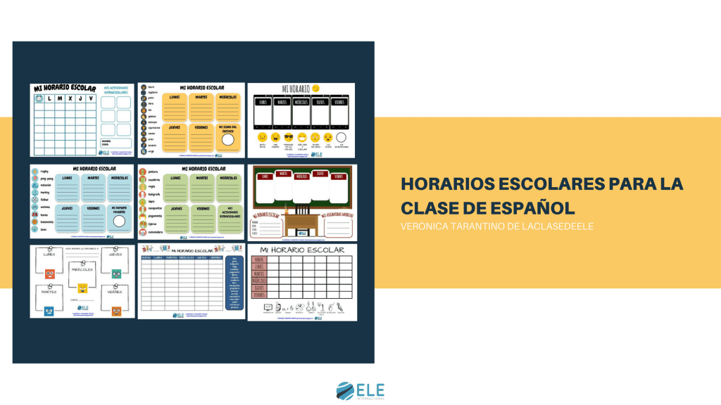 Horarios escolares para la clase de español. #vueltalcole #activity #spanishteacher