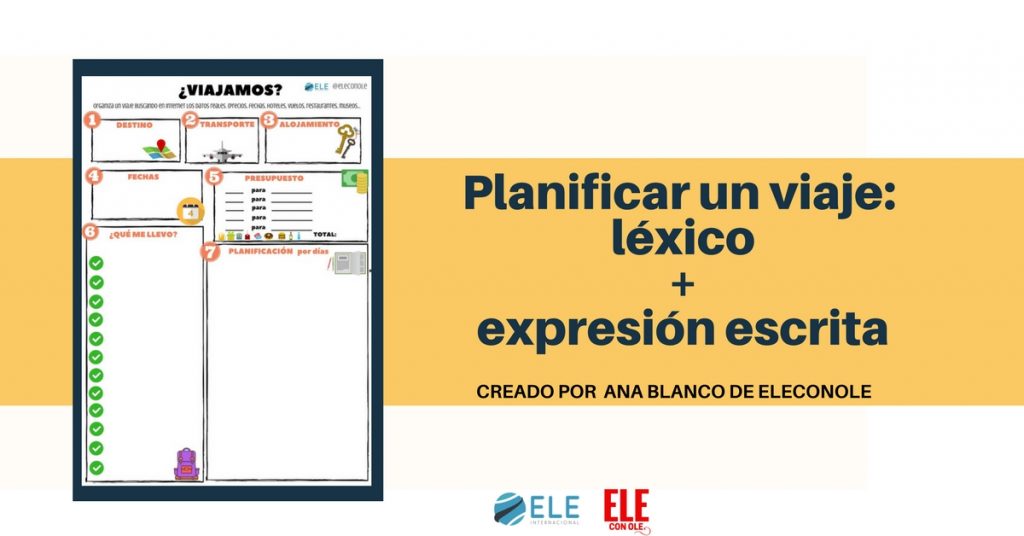 Planea tu viaje en clases de ELE. #spanishteach #activity