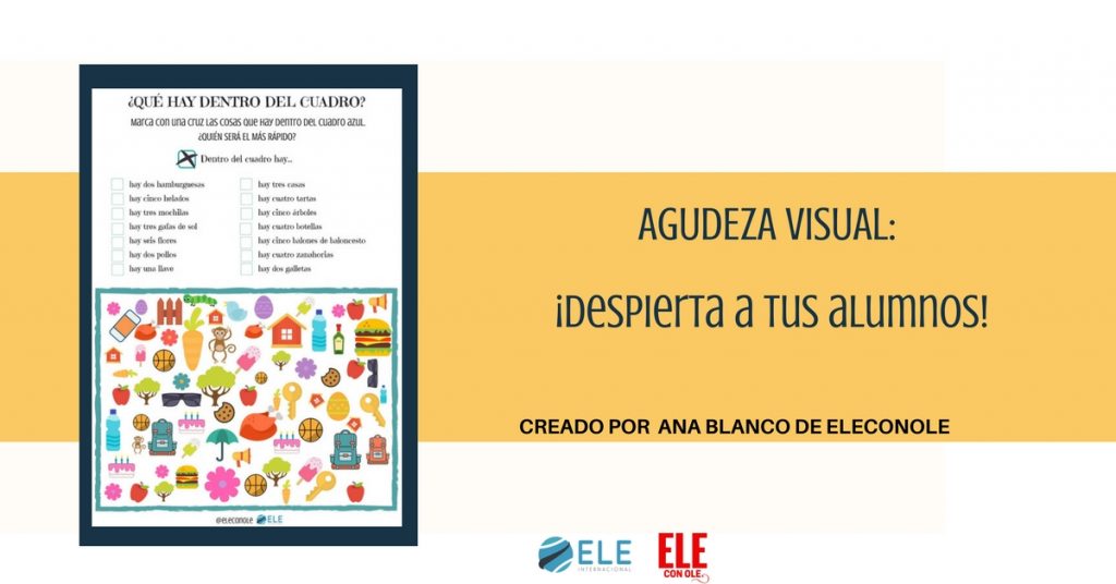 Actividad para trabajar vocabulario. Ejercicio de agudeza visual para tus clases de ELE. #activity #spanishteacher
