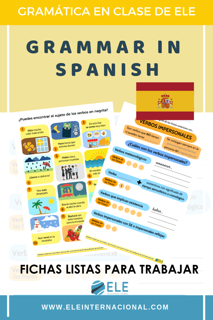 Trabaja los verbos impersonales con estas fichas. #spanishteacher #verbos