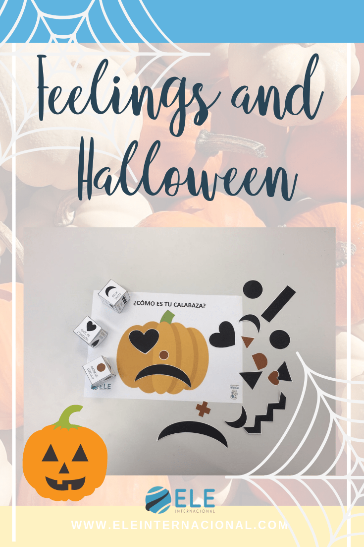 Trabaja las emociones en Halloween tirando los dados para hacer una calabaza diferente. #halloween #activity
