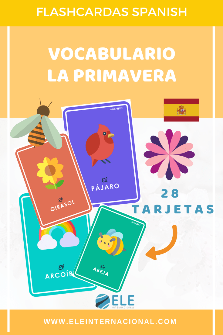 Tarjetas para trabajar vocabulario en clase de español. #vocabularioclaseELE #profedeELE