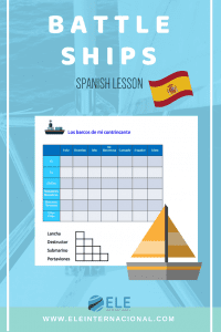 Hundir la flota para repasar español. Un juego ideal para repasar tiempos verbales y vocabulario. #juegos #claseele