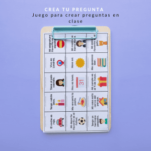 juego enseñar español tarjetas de crear preguntas