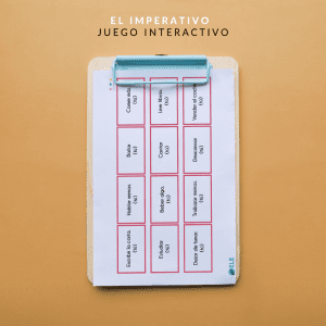  juego enseñar español interactivo del imperativo