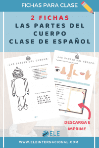 Español para niños las partes del cuerpo ficha. Parts of the body in Spanish worksheet #spanishteacher #profedeele