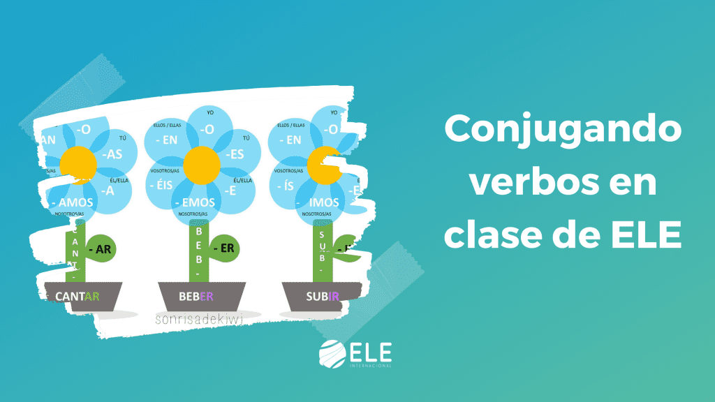 Actividad de flores para conjugar verbos