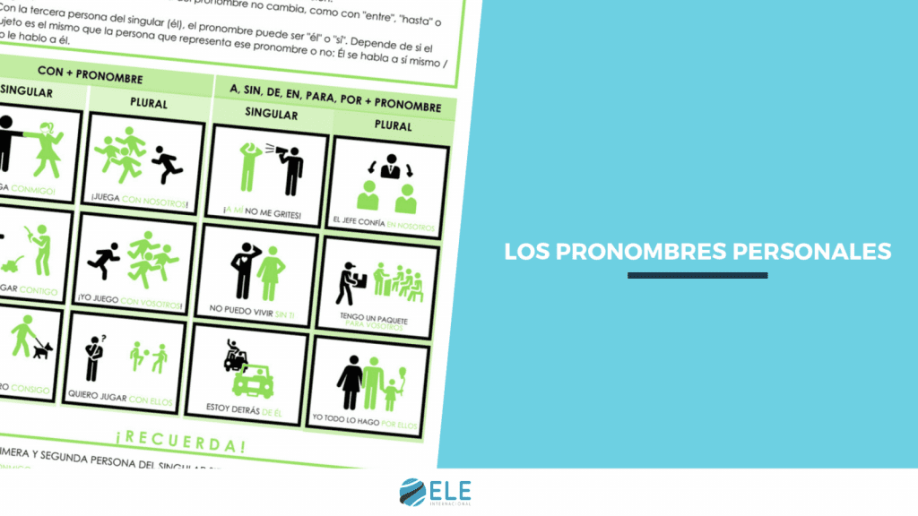 Fichas con pronombres personales en español para tus clases de ELE. #spanishteacher #classroom