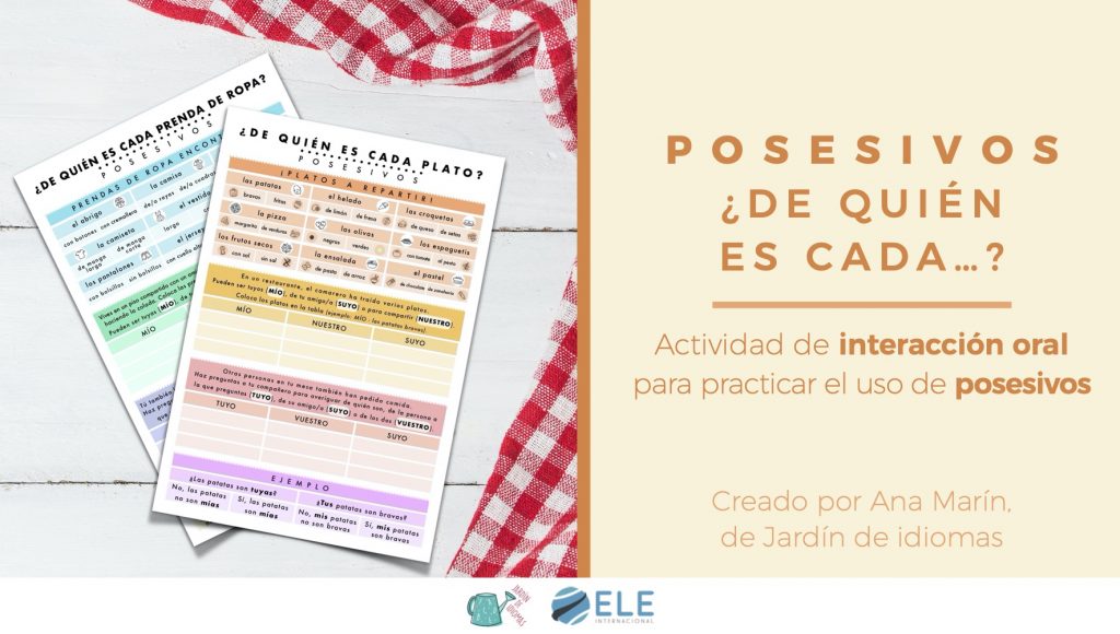 Fichas sobre posesivos ¿De quién es cada...?