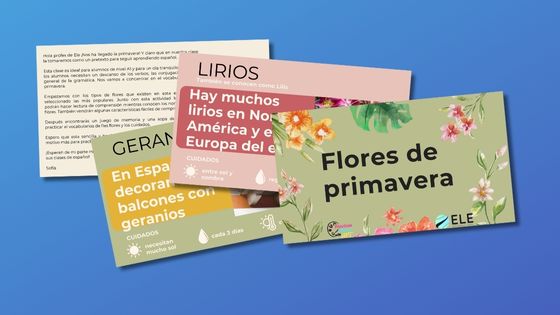 Actividad sobre flores en español
