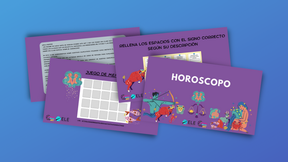 Actividades sobre el hosróscopo y los signos del zodiaco