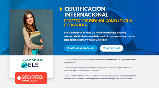 Certificación internacional de profesor de español