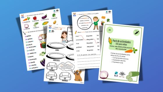 Las verduras en español pack de actividades